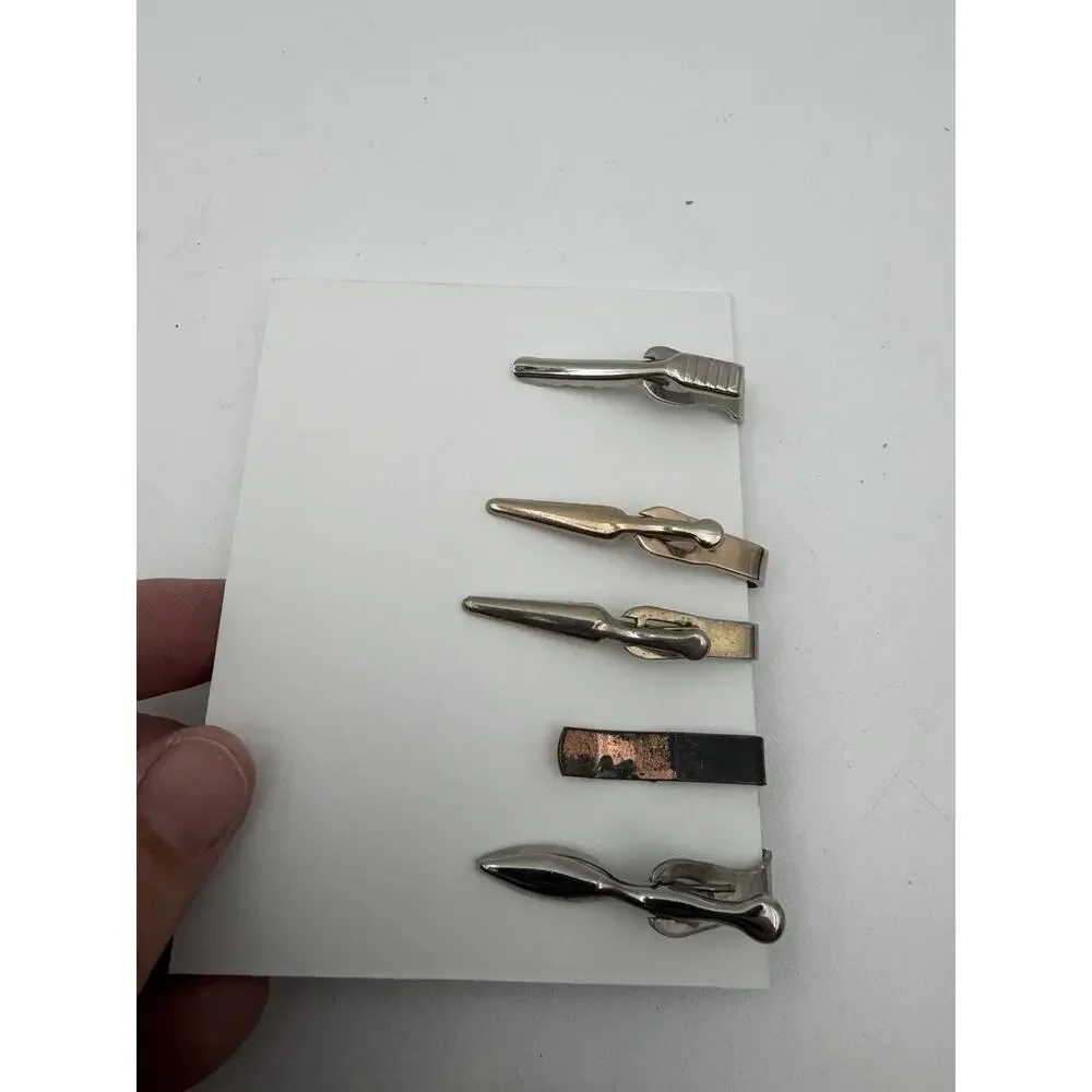 Vintage Lot 60+ Tie Clip/ Tie Pin Signed Anson Hicock Swank Gold Silver Tone